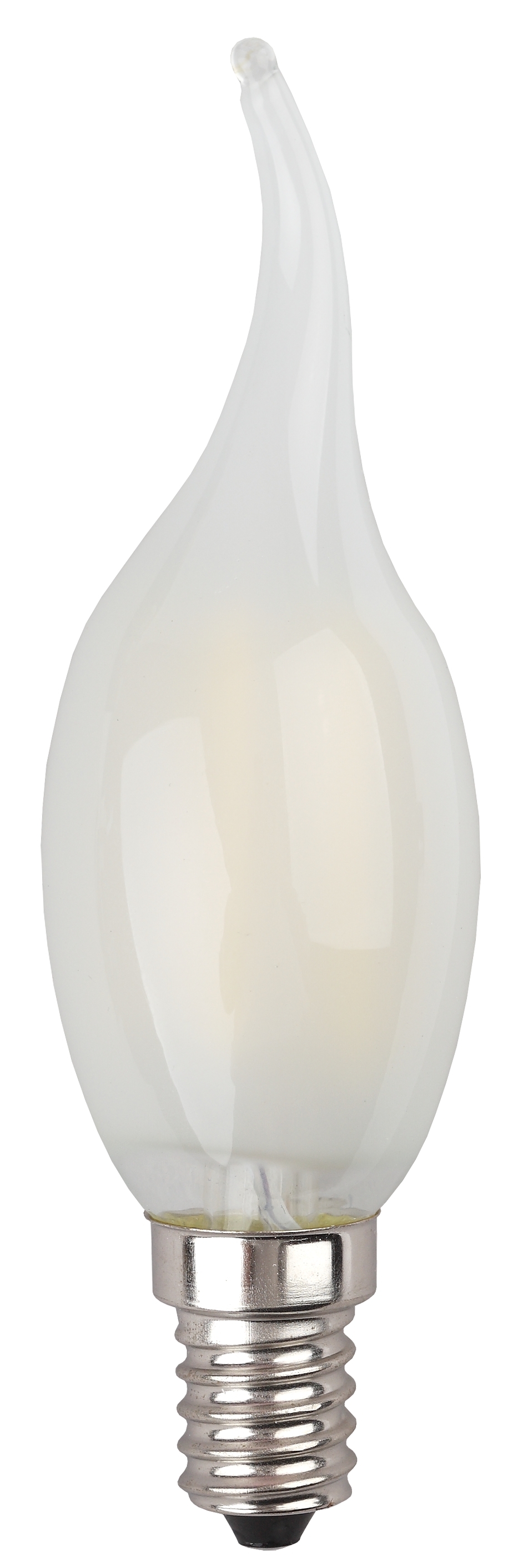 F-LED BXS-7W-840-E14 frost ЭРА (филамент, свеча на ветру мат., 7Вт, нейтр, E14) (10/100/2800)