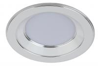 KL LED 15-7 WH/CH Светильник ЭРА светодиодный круглый "серебряная окантовка" 7W 4000K, белый/серебро