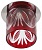 DK53 CH/R Светильник ЭРА декор  cтекл.стакан "листья" G9,220V, 40W, хром/красный (3/30/840)