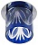 DK53 CH/BL Светильник ЭРА декор cтекл.стакан "листья" G9,220V, 40W, хром/синий (3/30/840)